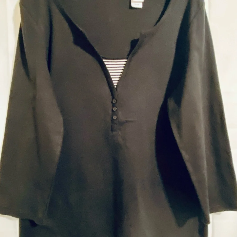 Liz & Co. Women's Black Long Sleeve Top XL - Picture 9 of 11